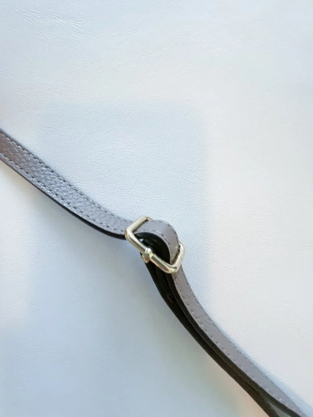 Lodis “Charlotte” Taupe Beige Pebbled Leather Crossbody Bag